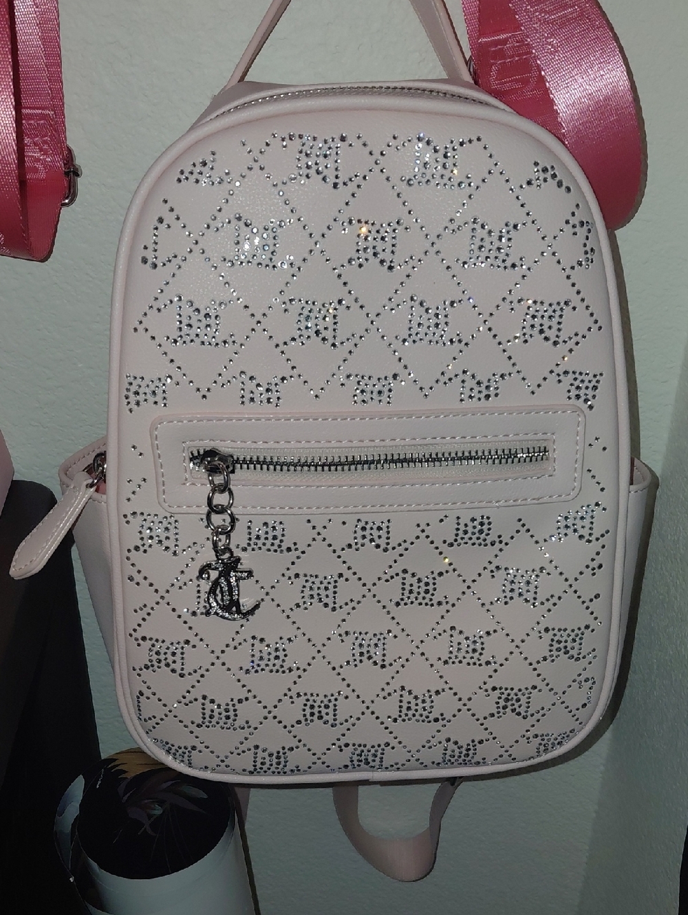 FIRM PRICE Juicy Couture Light Pink Rhinestone Mini Backpack